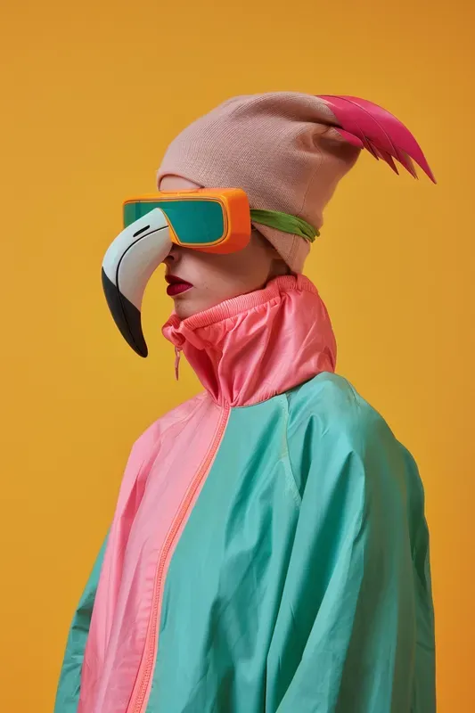 Odd Surreal Mask Fashion Midjourney Prompt | PromptBase