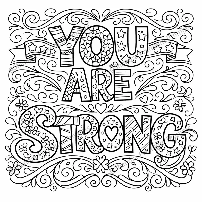 Texta Colouring In Doodle Text Coloring Book Pages For Girls ChatGPT Image Prompt | PromptBase