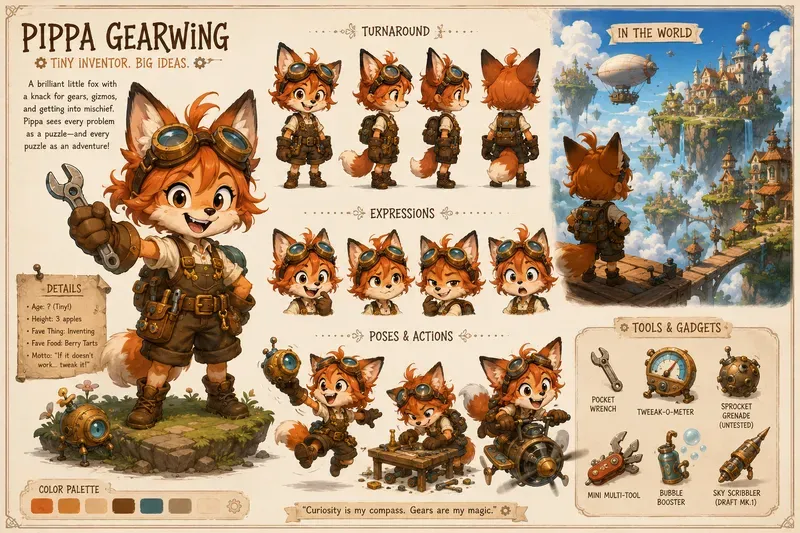 Storybook Character Sheet Generator ChatGPT Image Prompt | PromptBase