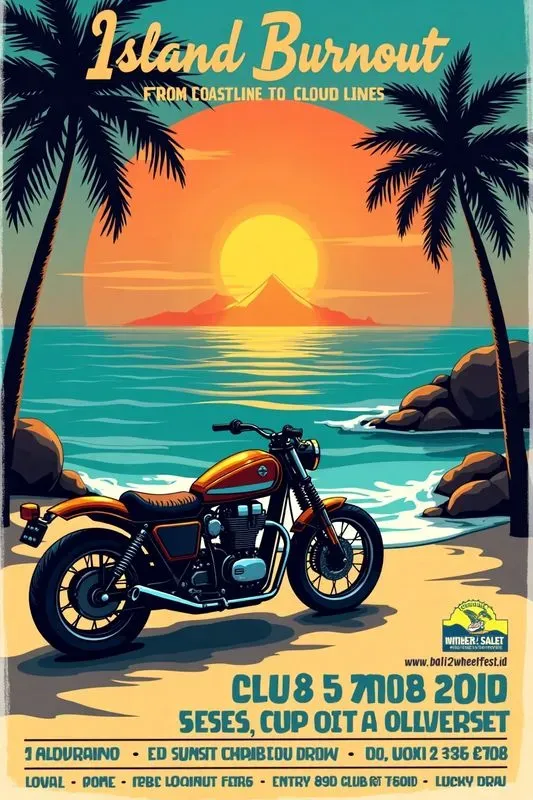 Retro Biker Event Flyer Templates Leonardo Ai Prompt | PromptBase