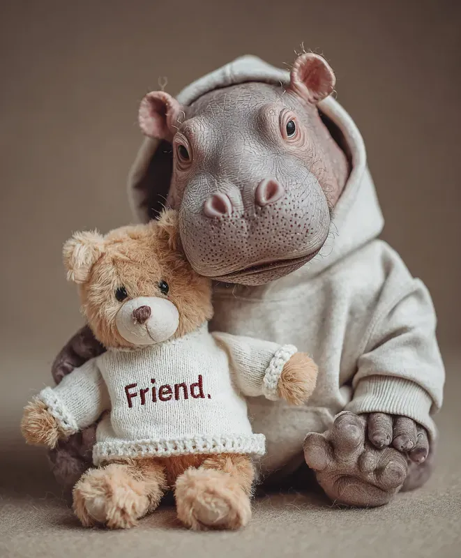 Cozy Baby Animals With Teddy Midjourney Prompt | PromptBase