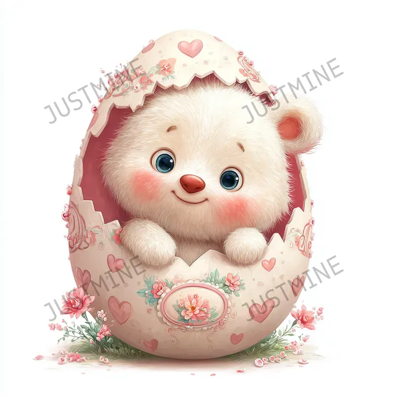 Cute Spring Easter Animal Clipart Midjourney Prompt | PromptBase