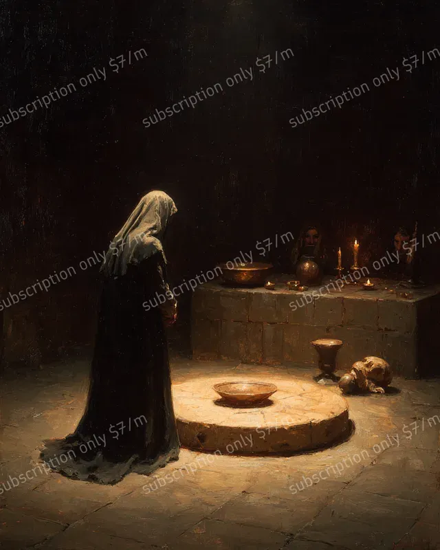 Medieval Sacred Ritual Oil Paintings Midjourney Prompt | PromptBase