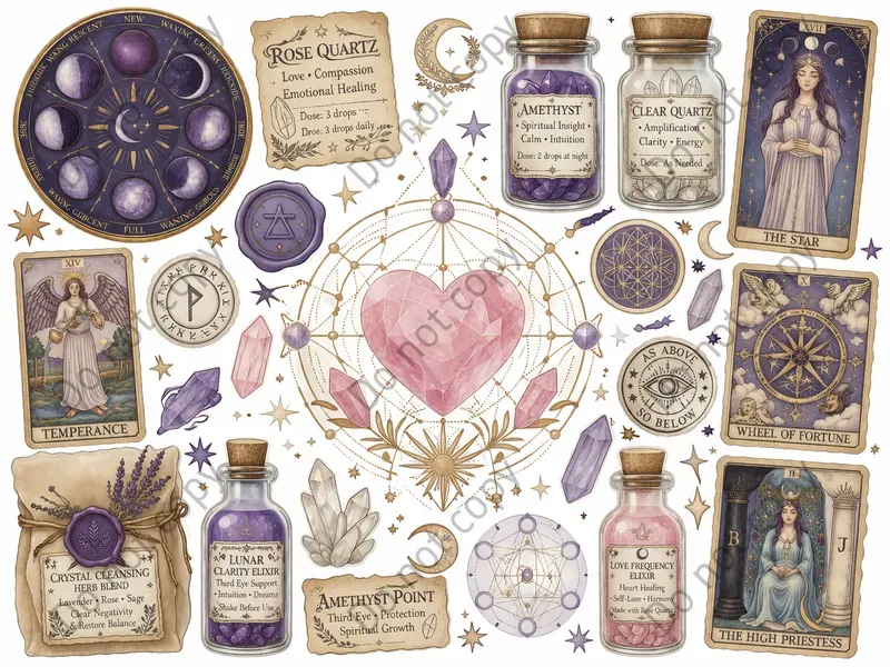 Oracle Magic Sticker Mystical Oracle Card Journal Stickers ChatGPT Image Prompt | PromptBase