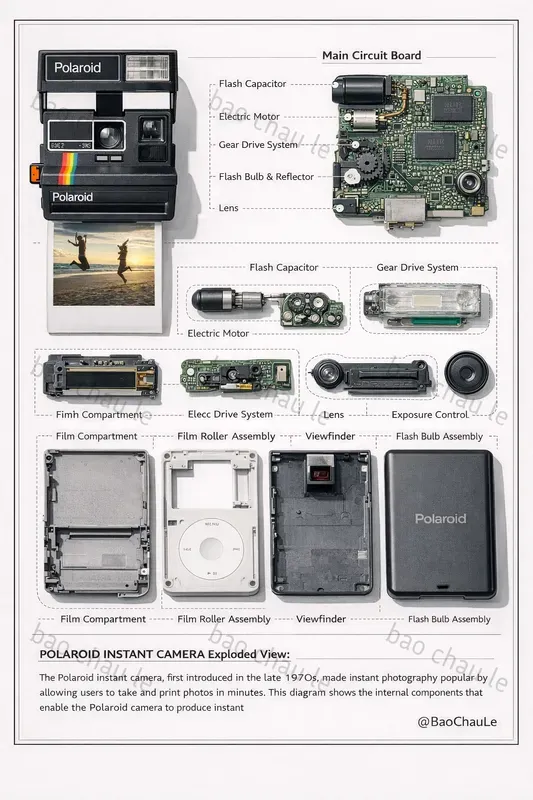 Computer Exploded View Poster Maker Exploded Tech Posters ChatGPT Image Prompt | PromptBase