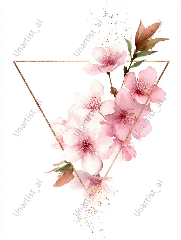 Watercolor Flower Frame Cliparts Midjourney Prompt | PromptBase