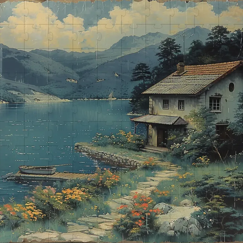 Murals Vibrant Storybook Scenes Art Midjourney Prompt | PromptBase