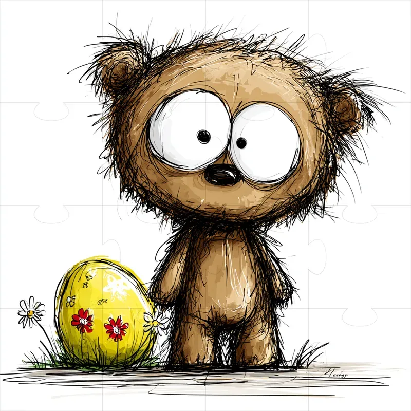 Cute Clipart Animals And Easter Eggs Midjourney Prompt | PromptBase