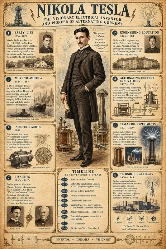 Perfect Bio Infographic Vintage Biography Infographics ChatGPT Image Prompt | PromptBase