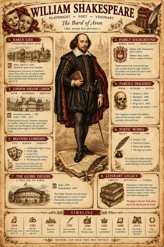 Perfect Bio Infographic Vintage Biography Infographics ChatGPT Image Prompt | PromptBase