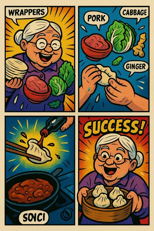 Comic Cooking Tutorial Generators ChatGPT Image Prompt | PromptBase