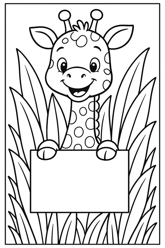 Adorable Baby Animals Line Art ChatGPT Image Prompt | PromptBase