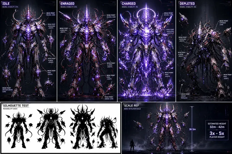 Boss Character Design Sheets ChatGPT Image Prompt | PromptBase