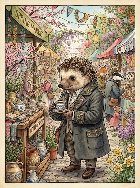 Anthropomorphic Spring Story Scenes Gemini Image Prompt | PromptBase