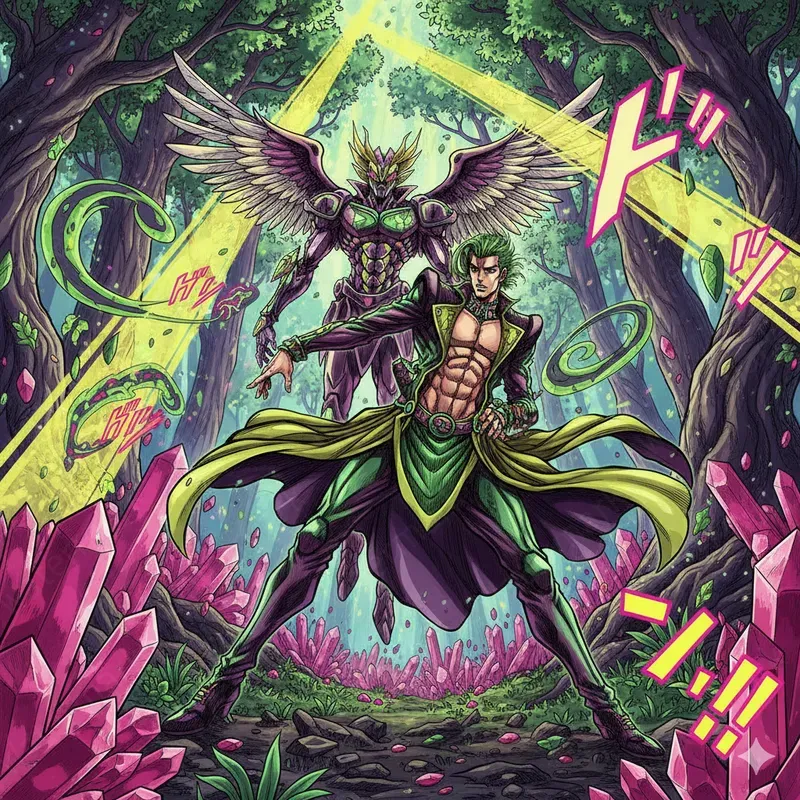 Jojos Bizarre Style Gemini Image Prompt | PromptBase