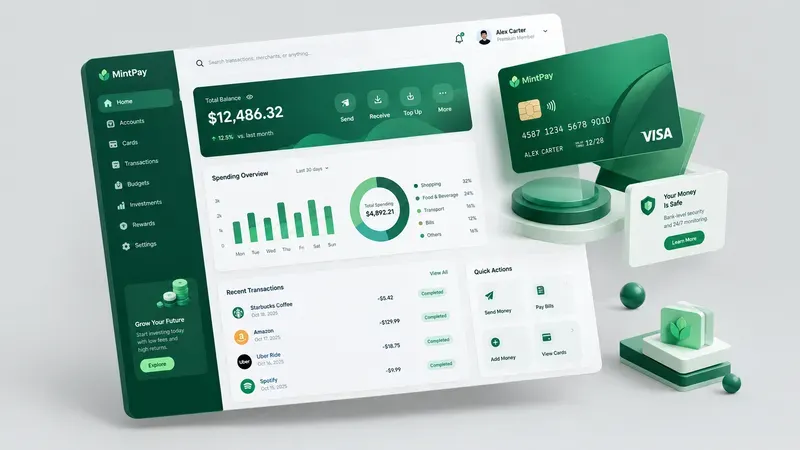Minimalist 3D Saas Web UI Mockups ChatGPT Image Prompt | PromptBase