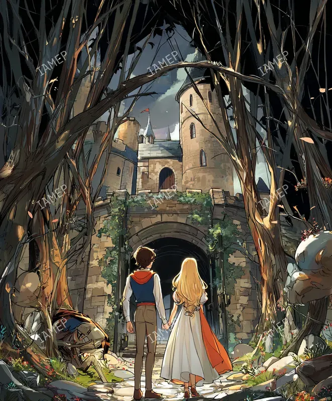 Storybook Medieval Scenes Midjourney Prompt | PromptBase