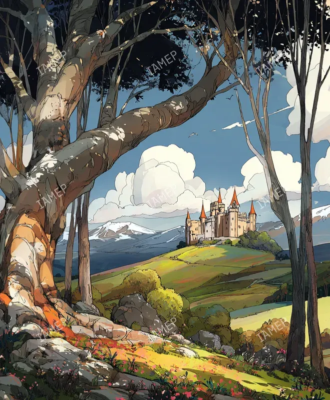 Storybook Medieval Scenes Midjourney Prompt | PromptBase