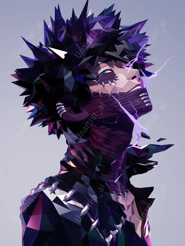 Mha Roly Poly My Hero Academia Low Poly Characters Midjourney Prompt | PromptBase