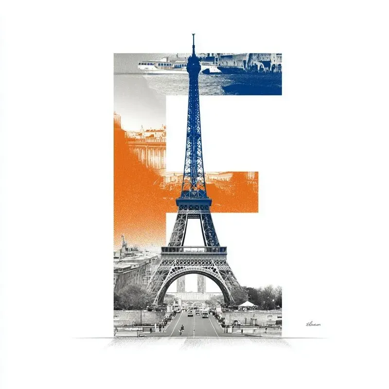 Landmark Lettering Famous Landmarks Letter Art Designs Midjourney Prompt | PromptBase