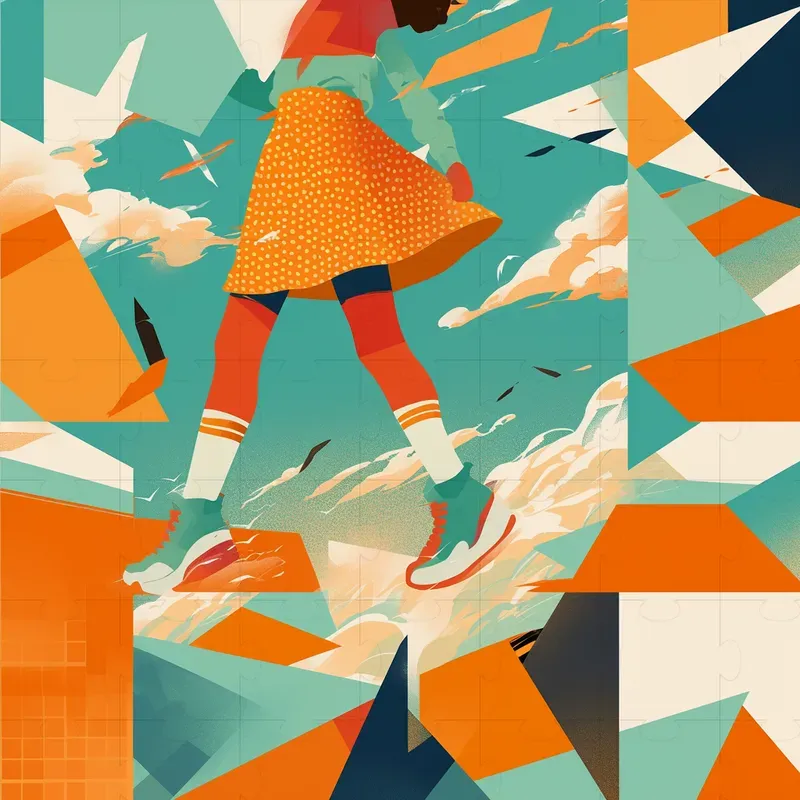 Poster Fragmentation Abstract Fragmented Posters Midjourney Prompt | PromptBase