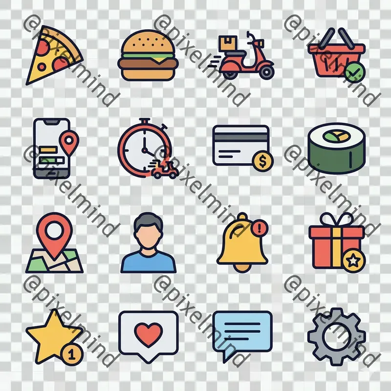 Modern App UI Icon Generator Kits Gemini Image Prompt | PromptBase