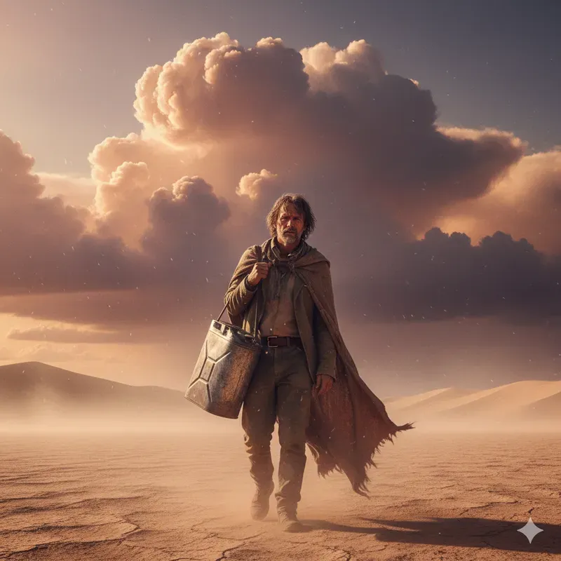 Desert Survival Realistic Cinematics Gemini Image Prompt | PromptBase
