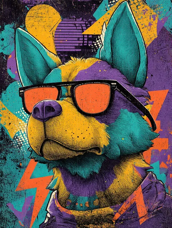 80s Neon Pop Art Posters Midjourney Prompt | PromptBase