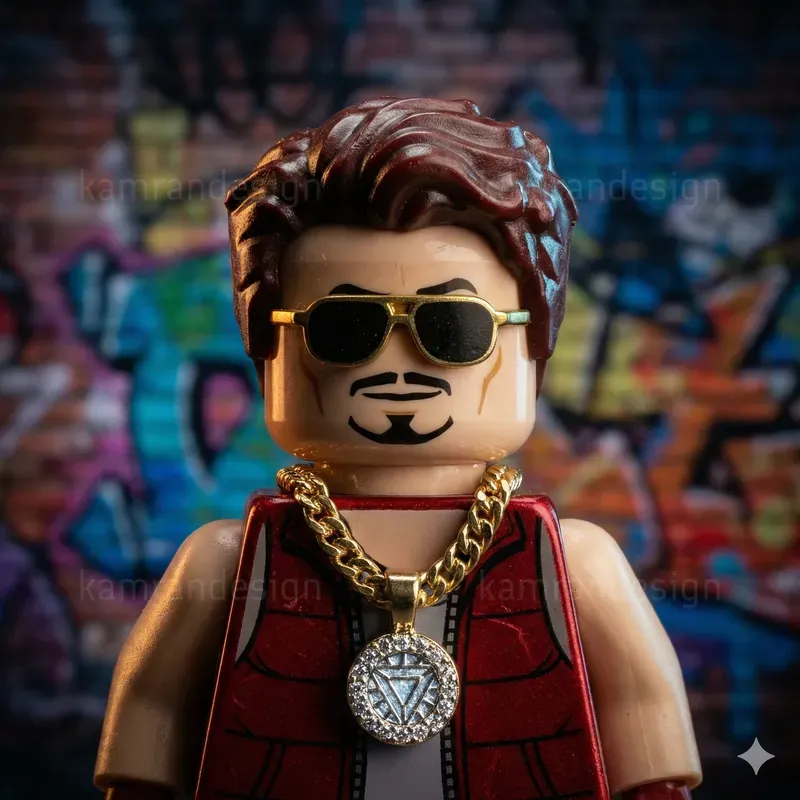 Lego Rappers Custom Real Lego Marvel Rapper Portraits Gemini Image Prompt | PromptBase