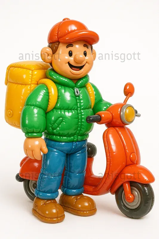 Promptbase Inflatable Glossy Inflatable Cartoon Characters ChatGPT Image Prompt | PromptBase