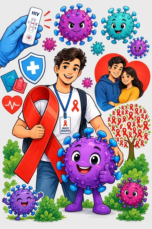 Hiv Awareness Hope Illustrations ChatGPT Image Prompt | PromptBase
