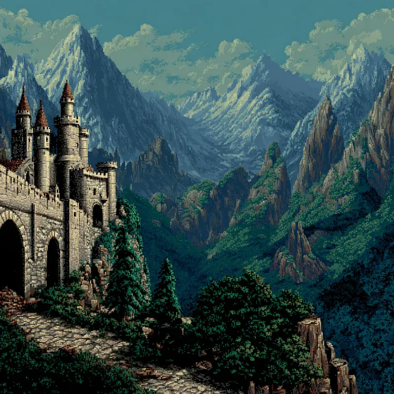 Dark Fantasy Sega Genesis Pixel Art Midjourney Prompt | PromptBase
