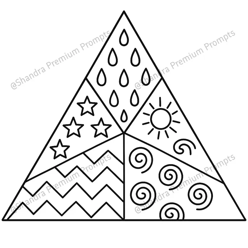 Pattern Satisfactories Coloring Satisfying Patterns Themed Coloring Pages ChatGPT Image Prompt | PromptBase