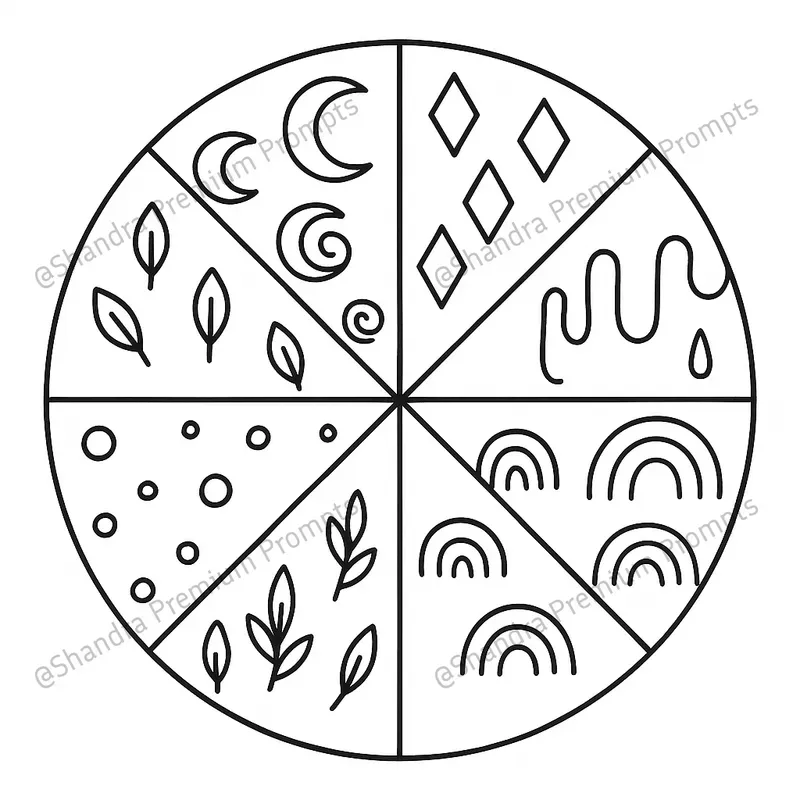 Pattern Satisfactories Coloring Satisfying Patterns Themed Coloring Pages ChatGPT Image Prompt | PromptBase