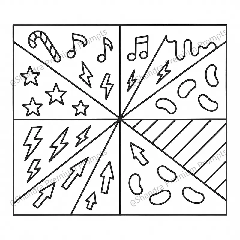 Pattern Satisfactories Coloring Satisfying Patterns Themed Coloring Pages ChatGPT Image Prompt | PromptBase