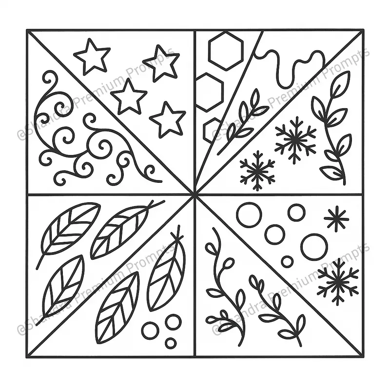 Pattern Satisfactories Coloring Satisfying Patterns Themed Coloring Pages ChatGPT Image Prompt | PromptBase
