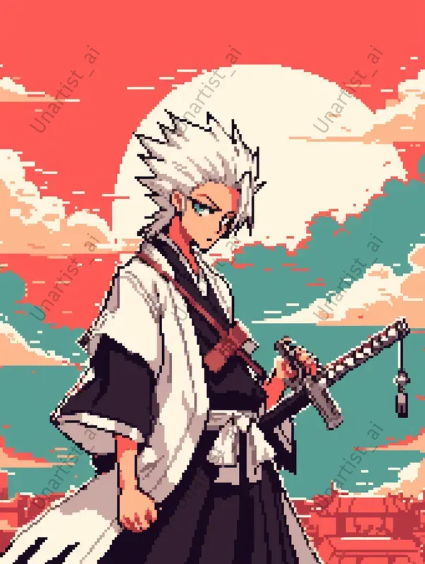 Bleach Manga Pixel Art Characters Midjourney Prompt | PromptBase