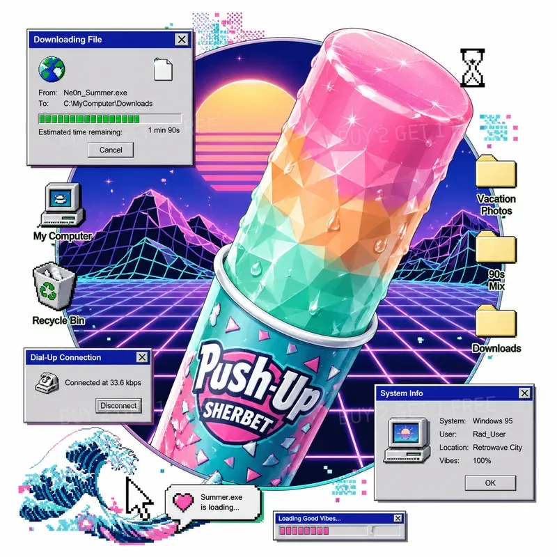 Liquid Vaporwave Summer Tech Food Hybrids ChatGPT Image Prompt | PromptBase