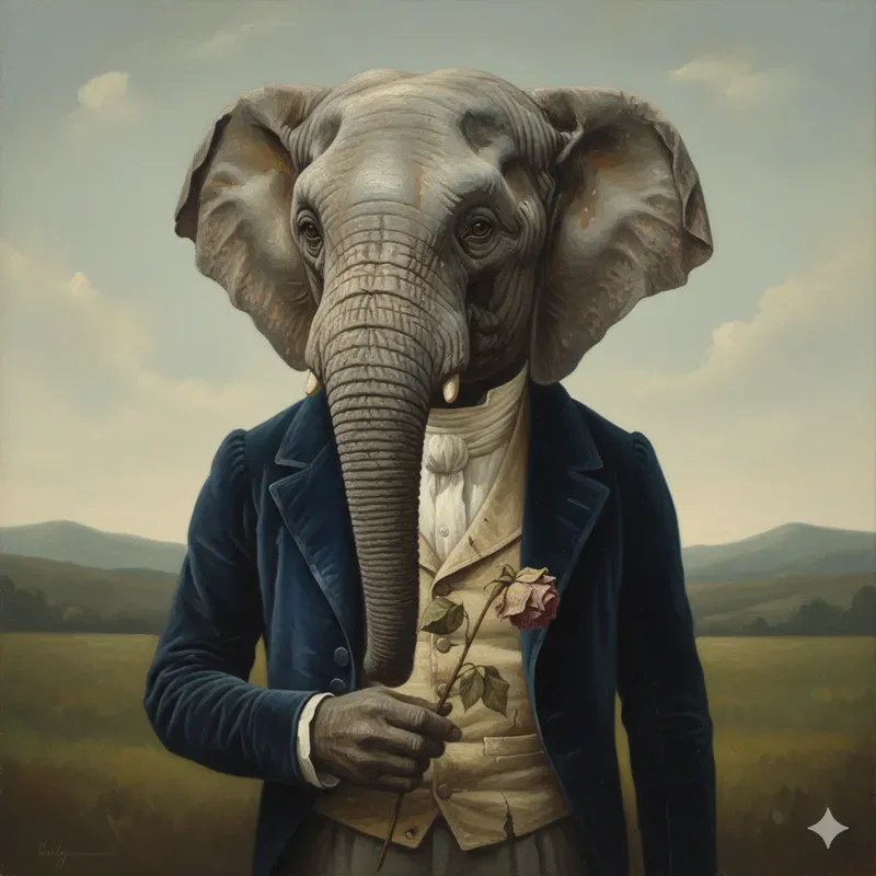 Anthropomorphic Paintings Posters Gemini Image Prompt | PromptBase