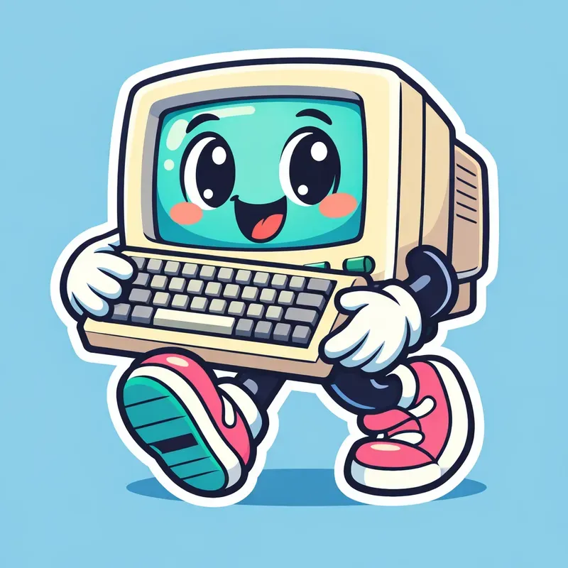 Cute Retro Tech Cartoon Characters ChatGPT Image Prompt | PromptBase