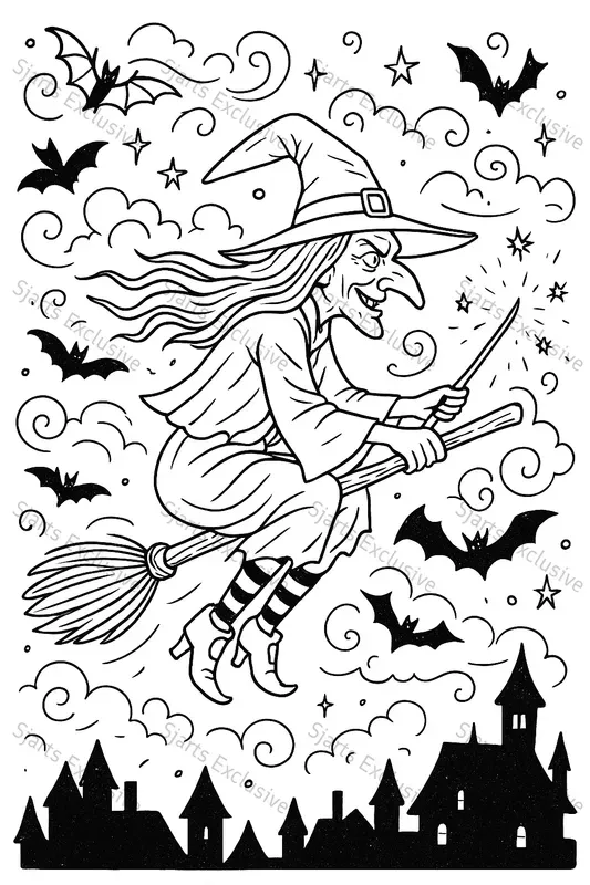 Realistic Halloween Coloring Pages ChatGPT Image Prompt | PromptBase