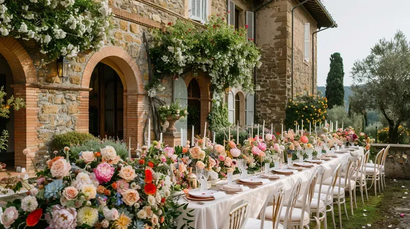 Italian Wedding Receptions Old Money Midjourney Prompt | PromptBase