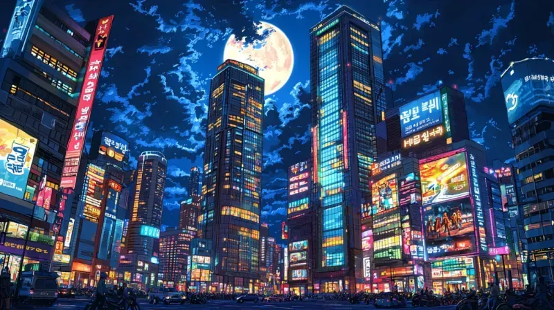 Futuristic Pixel Art Cities At Night Midjourney Prompt | PromptBase