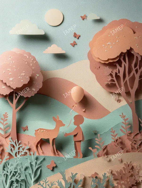 Papercut Out Storybook Scenes Midjourney Prompt | PromptBase