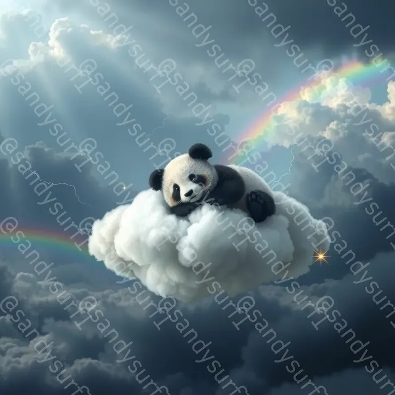 Cute Animals On Magic Clouds FLUX Prompt | PromptBase
