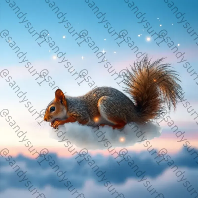 Cute Animals On Magic Clouds FLUX Prompt | PromptBase