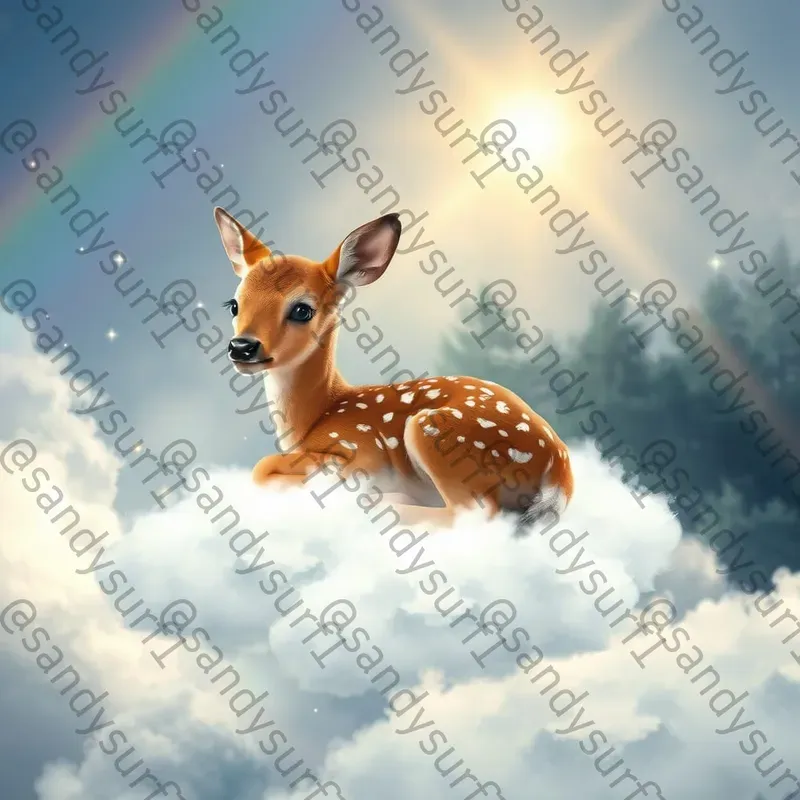 Cute Animals On Magic Clouds FLUX Prompt | PromptBase