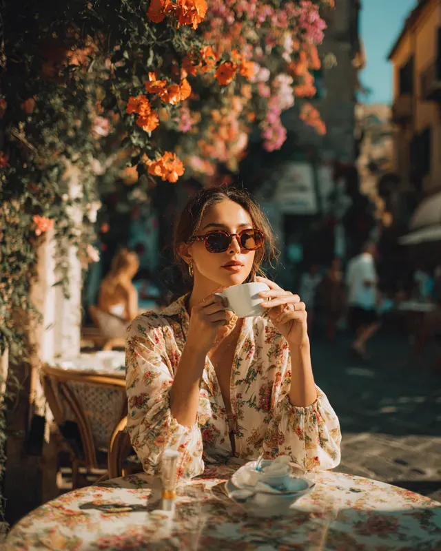 Summer Travel Influencer Photos Midjourney Prompt | PromptBase