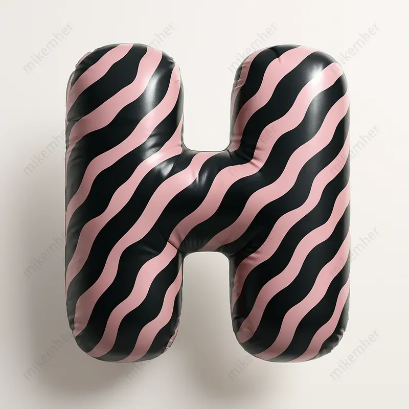 Inflated 3D Letters With Bold Patterns ChatGPT Image Prompt | PromptBase