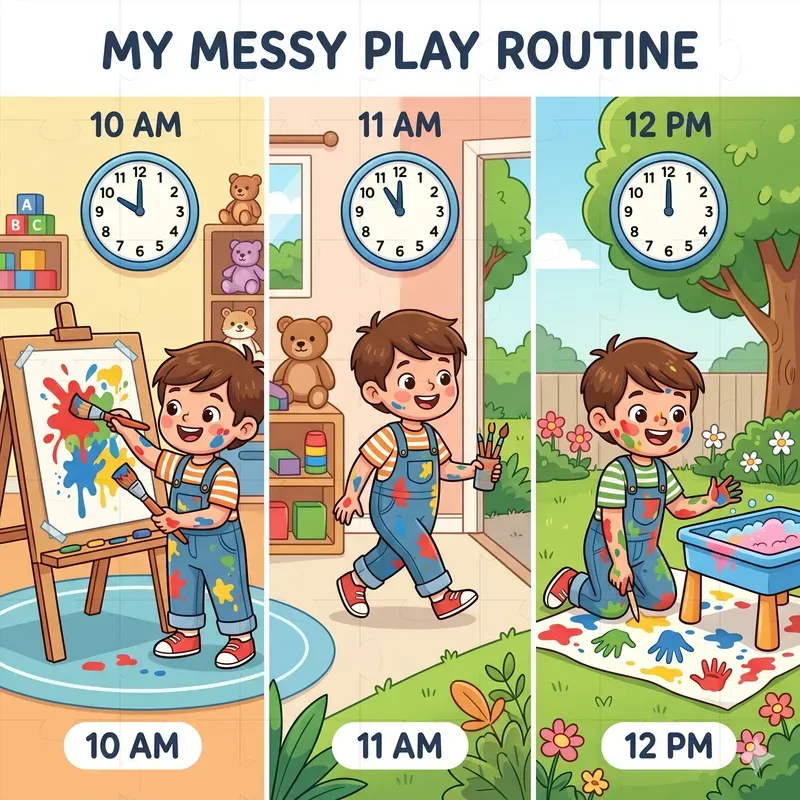 Kids Daily Routine Time Charts Gemini Image Prompt | PromptBase
